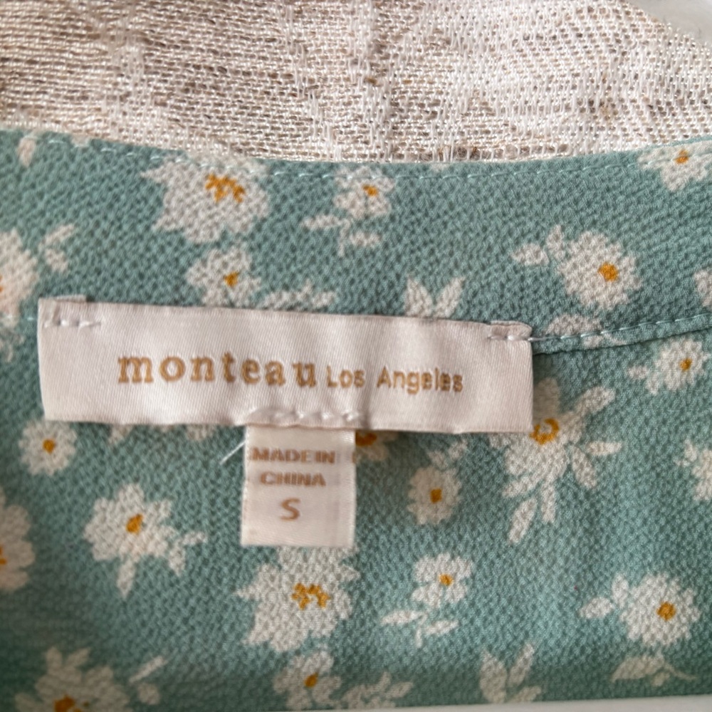 Light Sage Green Floral Spring Dress - Picture 4 of 8